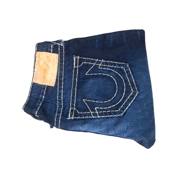 TRUE Religion Jeans Size 38 Faded Tab Blue - Picture 6 of 10
